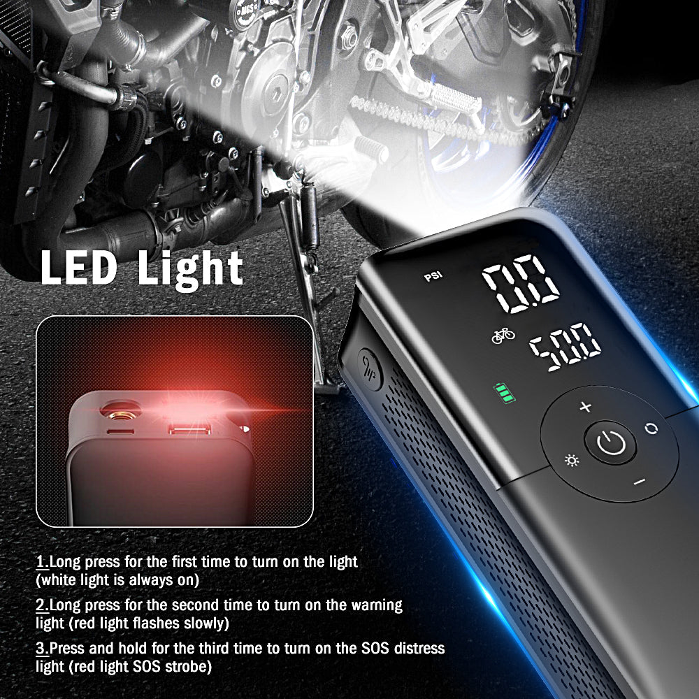 AirForce Mini – Rechargeable Air Pump for Car, Bike & Sports Gear