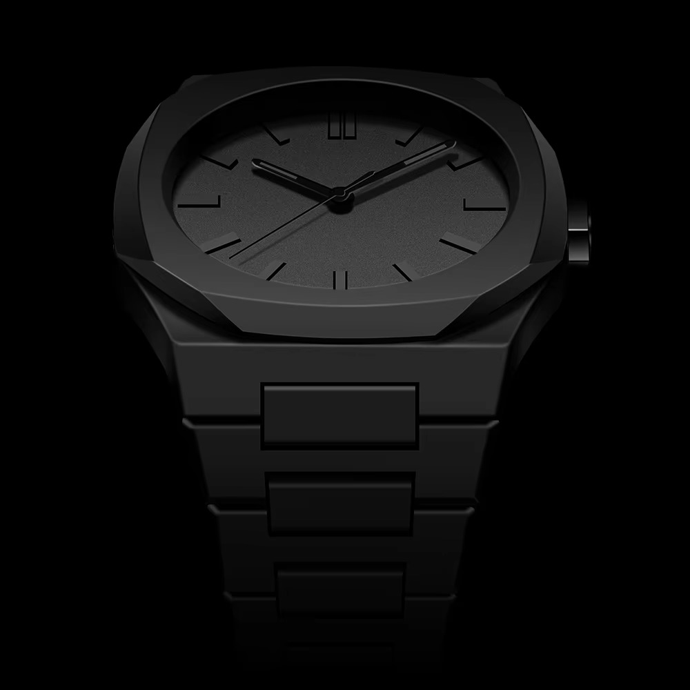 Classic Black Aura Watch with Arabic Numerals – A Symbol of Prestige