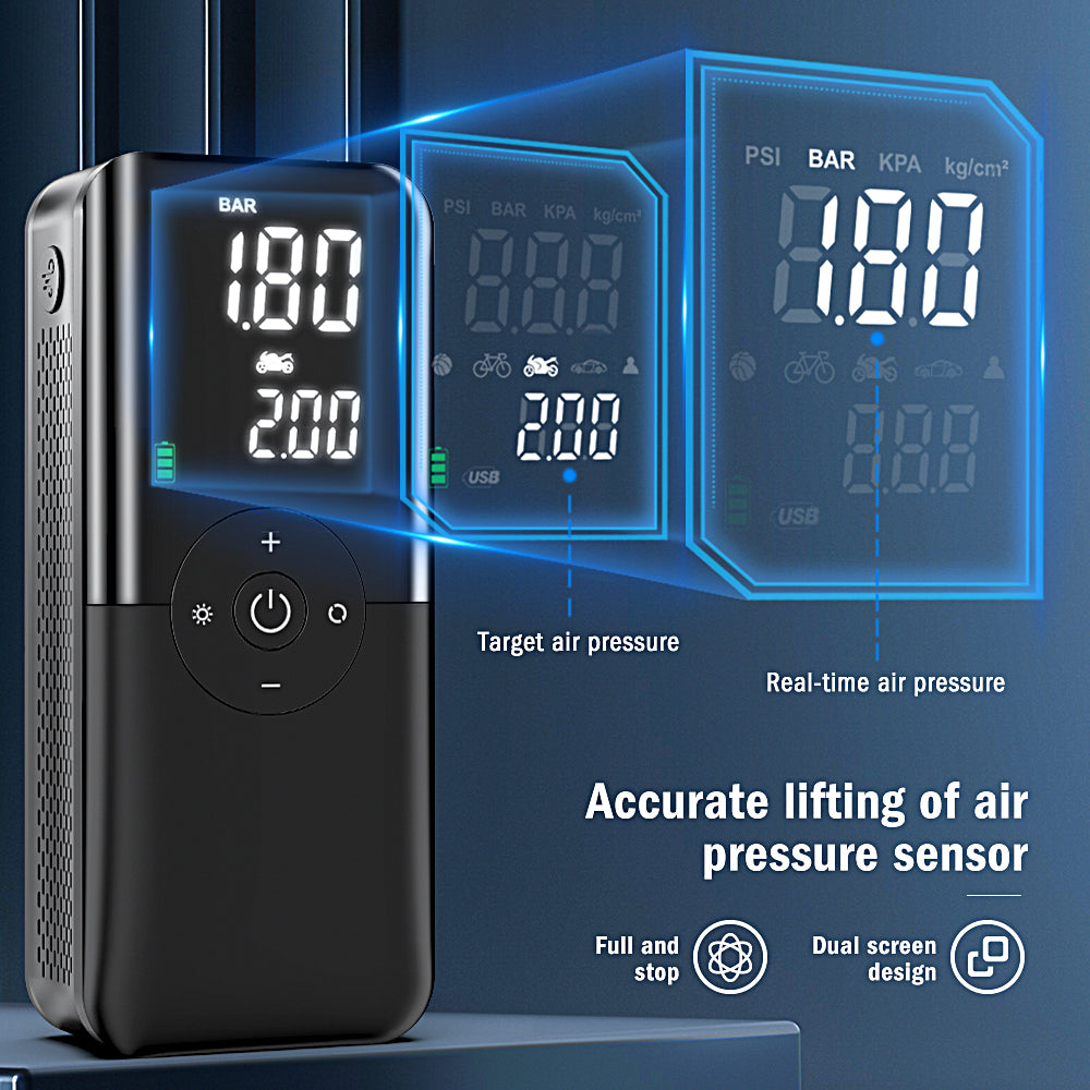 AirForce Mini – Rechargeable Air Pump for Car, Bike & Sports Gear